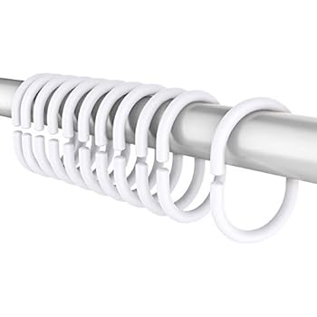 Shower Curtain Ring Transparent Hook 12 Pack Uk Rv Ringsjon Ikea