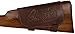 BronzeDog Genuine Leather Buttstock Ammo Holder Shotshell Carrier Hunting Ammo Pouch Shotgun Shell Cover 12 (16) Gauge Right Handed Black Brown