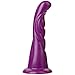 Doc Johnson Vac-U-Lock - The Beauty - Platinum Premium Silicone Dildo - F-Machine and Harness Compatible Dildo - Purple