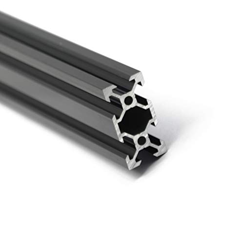 Iverntech 2pcs 200mm 2040V European Standard Anodized Black Aluminum Profile Extrusion Linear Rail for 3D Printer and CNC DIY Laser Engraving Machine - Thumbnail 2