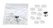 Gioberti Boy's Wing Tip Collar White Tuxedo Dress Shirt with Bow Tie and Metal Studs, White, Size 18