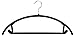 Jungle Shack Non-Slip Slim Velvet Hangers, Black (Pack of 25)