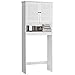 Giantex Bathroom Over-The-Toilet Space Saver Storage with Adjustable Shelf and 2-Door Storage Cabinets Toilet Organize Rack, White