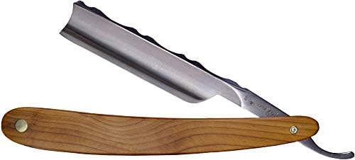 88 Carbon Steel Straight Razor, Made in Solingen, Germany, 5/8", Yew Wood Scales, with Shave Ready Option (Factory Edge, Sealed)