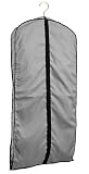TUVAINC Breathable Cotton Cloth Fur Coat & Suit/Dress Garment Bag, 45", Grey