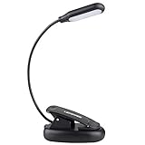 5 LED Book Light/Reading Light/Clip on Light with Flexible Neck, Portable Music Stand Lights, Eye Caring & Color Adjustable, USB& Battery Operated Bed Light, Perfect for Bookworms & Kids