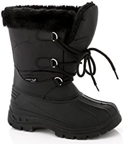 Snow Tec Winter Girls Blizz-7 Vegan Fur Winter Snow Boots Black Size 6