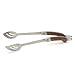 Charcoal Companion Explorer Stainless-Steel Grilling Tongs with Folding Rosewood Handles
