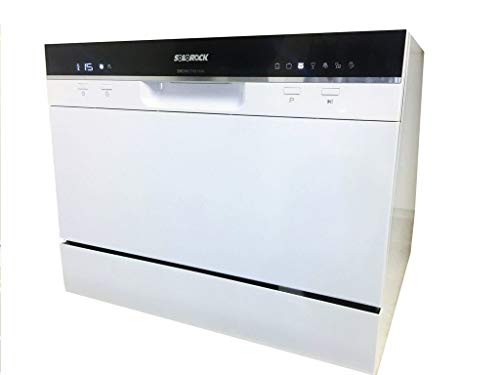 SOLOROCK 6 Settings Countertop Dishwasher - White Color