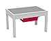 UTEX 2-in 1 Kids Large Table with Storage for Older Kids, Construction Table for Kids,Boys,Girls, White