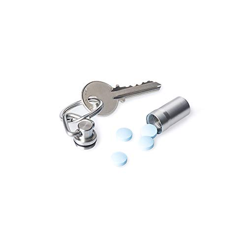 GUS Mini Pill Fob, Made in USA, Stainless Steel Keychain Pill Holder