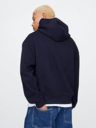 GAP mens Logo Fleece Hoodie Navy Uniform L