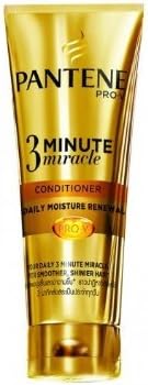3 Tube X Pantene Conditioner Daily Moisture Repair 3 Minute Miracle 180ml.(Anti hair loss + Extra Long + Shining)