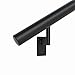 6 ft. Handrail - Complete Kit. Satin Black Anodized Aluminum with 4 Satin Black Wall Brackets and Endcaps - 1.6