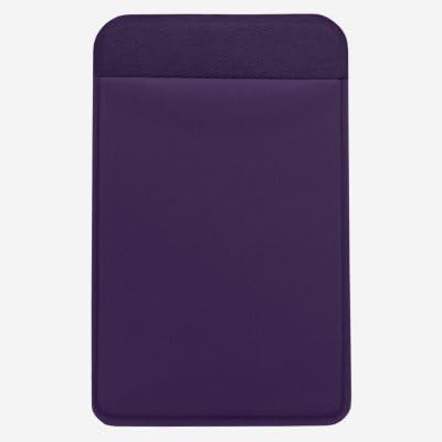 Wellspring Gift Purple Add a Pocket to a Cell Phone or Tablet Holds Business Cards, Credit Cards, ATM Cards