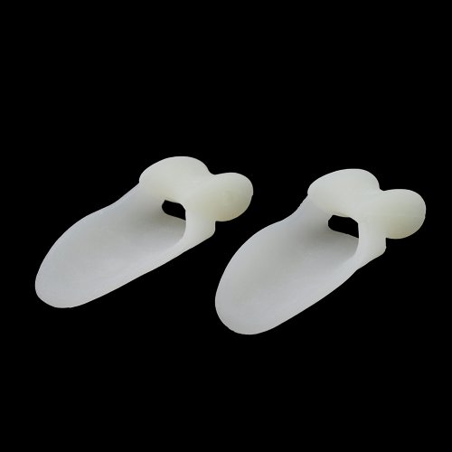 Pair of Medical Silicone Toe Seperator Gel Soft Flexible Toe Separator - White