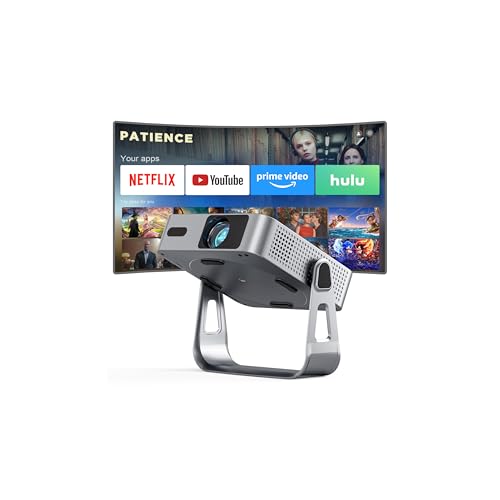 【1800ansi & Officially-licensed App】smart 4K Projector