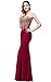 Babyonline Women's Long Formal Burgundy Mermaid Evening Prom Dresses 2016, 4, Burgundy