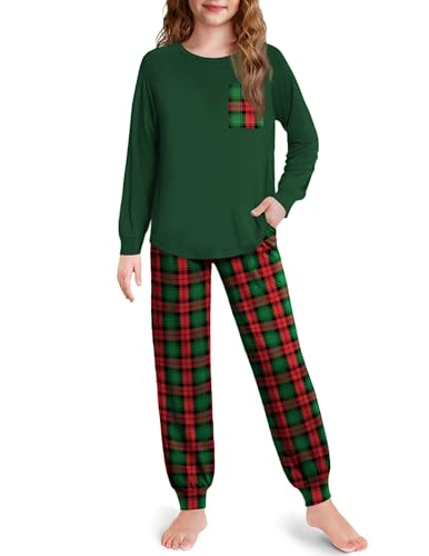 Arshiner Pajamas for Girls Long Sleeve Pjs Set Soft Ankle Cuff Sleepwear at Amazon