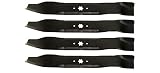USA Mower Blades (4 MTD616MBP Toothed Extra High-Lift for MTD 490-100-M115 942-616 742-04087 Length 21-3/16in. Width 2-3/4in. Thickness .150in. Center Hole 6 Point Star 38in. Deck