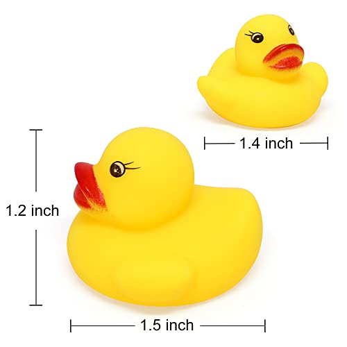 50 pcs Mini Yellow Rubber Duck Party Decoration, Bath Toy Rubber Duck