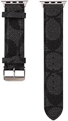 Photo 1 of Sidart Luxury Soft Designer Leather Band Compatible with Apple Watch Series Ultra 8 7 6 5 4 3 2 1 SE, 38mm 40mm 41mm Single Tour for Women and Men, Black