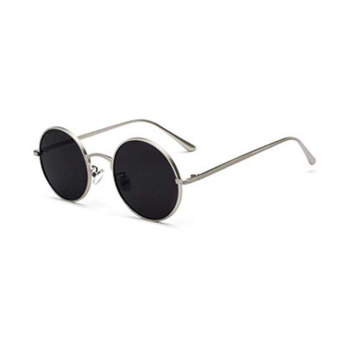 small round black sunglasses