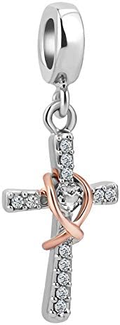 Religious I Can Do All Things Cross Charm Bead Fits Bracelets