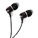 Symphonized NRG BLING Premium Genuine Wood In-ear Noise-isolating Headphones with Mic and Nylon Cable (Black)