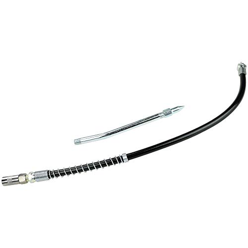 Motovecor Grease Gun, Heavy Duty Professional Premium Pistol 18 Inch Flex Hose, 6000 PSI 14.5 Oz 400cc Black & Red (Red(Upgrade)) - Thumbnail 5