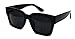 WebDeals - Square Flat Top Sunglasses Oversize Thick Retro Designer Frame…