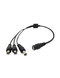 USHANLIN DC Cable de alimentación, adaptador de corriente CC Cable divisor para CCTV Cámaras de Seguridad Tira de Luz LED