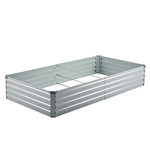 zizin Galvanized Raised Garden Beds Metal Elevated Planter Box Steel