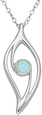 Ortak Harlequin White Opal Silver Pendant SP271