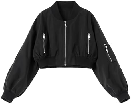 Amazon.com: WELAKEN Lightweight Multiple Pockets Zip Up Bomber