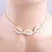 HAOEN Natural Puka-Shell-Choker-Necklace, Handmade Vsco-Seashell Choker Necklace for Women Men Boys Girls,White Unisex Adjustable Shell Necklace Choker 4 pcs