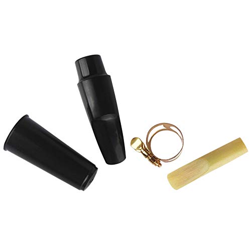 ACCOCO Alto Sax Saxophone Plastic Mouthpiece with Cap Metal Buckle Reed Kit for Alto Saxophone Saxophone Parts with Storage Bag - Thumbnail 6