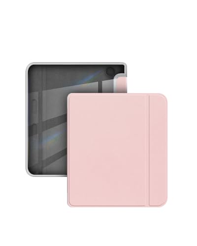 Case for Kobo Libra Colour/Kobo Libra 2 ebook 2024,WUNIAK Design for Libra Colour/ebook 2024,Hard PC and Premium PU Lightweight Slim,Pink
