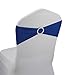 Royal Blue Spandex Chair Bands Sashes - 100 pcs Wedding Banquet Party Event Decoration Chair Bows Ties (Royal Blue, 100 pcs)