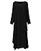 ZANZEA Women Vintage Round Neck Two-layer A-line Loose Cotton Linen Long Dress
