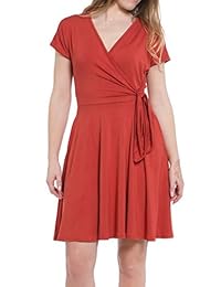 Daisy Del Sol - Vestido de verano para mujer con cuello en V y bolsillos suaves