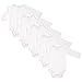 Touched by Nature Organic Long Sleeved Bodysuit 5 Pack, White, 6-9 Months