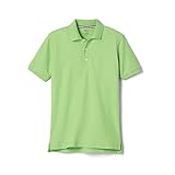 French Toast Little Boys' Short Sleeve Pique Polo, Lime Green, Small/6/7