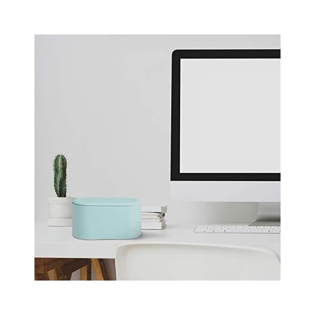 JEEZAO Cubo de Basura de Mesa con Tapa, Papelera de Escritorio Mini