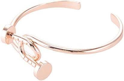 Chiconon Copper Men &amp; Women Twist Nail Bangle Bracelet with Free Gift Box Rose Gold