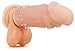 Realistic Textured Pleasure Cock Sleeve - Delay Ejaculation Male Enhancement - Sex Toy for Men (Beige)