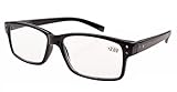 Eyekepper Spring Hinges Vintage Reading Glasses Men Readers Black +4.0