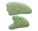 Set of 2 Gua Sha Facial Massagers of Jade Stone, Excellent Massage and Skincare Tool