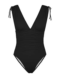 COCOLEGGINGS Traje de baño de una pieza con cuello en V y control de barriga