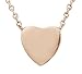 Floating Heart Rose Gold Cremation Urn Pendant Necklace Pendant & Fill Kit 316L Grade Stainless Steel (Rose Gold)